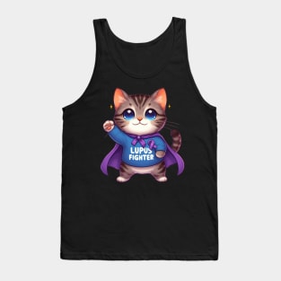 Cute Cat Lupus Fighter: A Feline Warrior's Tale Tank Top